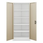 JAN NOWAK JAN H fém iratszekrény 900x1950x400, fehér-arany tölgy