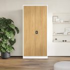 JAN NOWAK JAN H fém iratszekrény 900x1950x400, fehér-arany tölgy