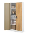 JAN NOWAK JAN H fém iratszekrény 900x1950x400, fehér-arany tölgy