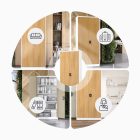 JAN NOWAK JAN H fém iratszekrény 900x1950x400, fehér-arany tölgy