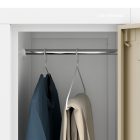 JAN NOWAK IGOR fém öltözőszekrény, 6 rekeszes, 900x1850x450,  fehér-aranytölgy