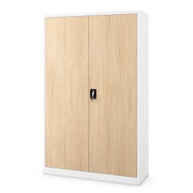   JAN NOWAK JAN II fém iratszekrény 1150x1850x400, modell fehér-sonoma tölgy