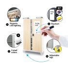 JAN NOWAK JAN II fém iratszekrény 1150x1850x400, modell fehér-sonoma tölgy