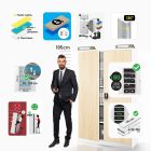 JAN NOWAK JAN II fém iratszekrény 1150x1850x400, modell fehér-sonoma tölgy