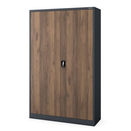 JAN NOWAK JAN II fém iratszekrény 1150x1850x400, modell antracit/dió