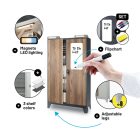 JAN NOWAK JAN II fém iratszekrény 1150x1850x400, modell antracit/dió