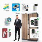 JAN NOWAK JAN II fém iratszekrény 1150x1850x400, modell antracit/dió