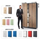 JAN NOWAK JAN II fém iratszekrény 1150x1850x400, modell antracit/dió