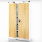 JAN NOWAK JAN II fém iratszekrény 1150x1850x400, Fehér - Arany tölgy