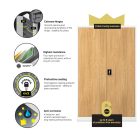 JAN NOWAK JAN II fém iratszekrény 1150x1850x400, Fehér - Arany tölgy