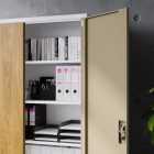 JAN NOWAK JAN II fém iratszekrény 1150x1850x400, Fehér - Arany tölgy