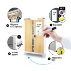 JAN NOWAK JAN II fém iratszekrény 1150x1850x400, Fehér - Arany tölgy