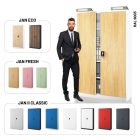 JAN NOWAK JAN II fém iratszekrény 1150x1850x400, Fehér - Arany tölgy