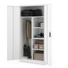 JAN NOWAK DAWID D600 fém öltözőszekrény, tárolószekrény, 900x1850x600 mm, fehér