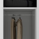 JAN NOWAK DAWID D600 fém öltözőszekrény, tárolószekrény, 900x1850x600 mm, fehér