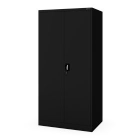   JAN NOWAK DAWID D600 fém öltözőszekrény, tárolószekrény, 900x1850x600 mm, fekete