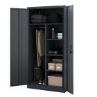 JAN NOWAK DAWID D600 fém öltözőszekrény, tárolószekrény, 900x1850x600 mm, antracit