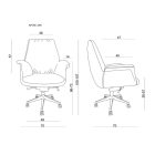 UNIQUE APUS M vezetői irodai szék, valódi bőr