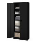 JAN NOWAK JAN H2200 fém iratszekrény és műhelyszekrény 900x2200x400, fekete