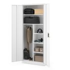 JAN NOWAK DAWID H2200 fém öltözőszekrény, tárolószekrény, 900x2200x450 mm, fehér