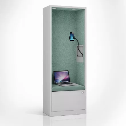 JAN NOWAK SALLY MentalBox hangszigetelt akusztikus fülke 1850 x 600 x 400 mm, szürke-zöld