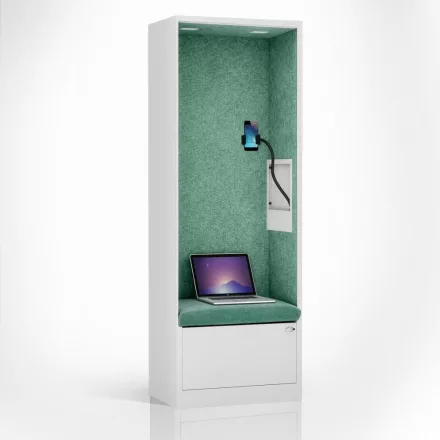 JAN NOWAK SALLY MentalBox hangszigetelt akusztikus fülke 1850 x 600 x 400 mm, fehér-zöld