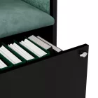 JAN NOWAK SALLY MentalBox hangszigetelt akusztikus fülke 1850 x 600 x 400 mm, fekete-zöld