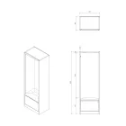 JAN NOWAK SALLY MentalBox hangszigetelt akusztikus fülke 1850 x 600 x 400 mm, szürke-kék