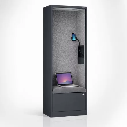 JAN NOWAK SALLY MentalBox hangszigetelt akusztikus fülke 1850 x 600 x 400 mm, antracit-szürke