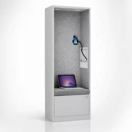 JAN NOWAK SALLY MentalBox hangszigetelt akusztikus fülke 1850 x 600 x 400 mm, szürke-szürke