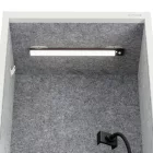 JAN NOWAK SALLY MentalBox hangszigetelt akusztikus fülke 1850 x 600 x 400 mm, fehér-szürke