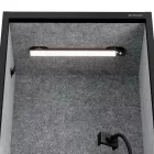 JAN NOWAK SALLY MentalBox hangszigetelt akusztikus fülke 1850 x 600 x 400 mm, fekete-szürke