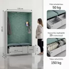 JAN NOWAK SALLY MentalBox hangszigetelt akusztikus fülke 1850 x 1150 x 400 mm, antracit-zöld