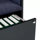 JAN NOWAK SALLY MentalBox hangszigetelt akusztikus fülke 1850 x 1150 x 400 mm, antracit-kék