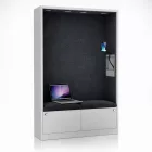 JAN NOWAK SALLY MentalBox hangszigetelt akusztikus fülke 1850 x 1150 x 400 mm, szürke-sötétszürke