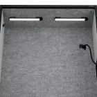 JAN NOWAK SALLY MentalBox hangszigetelt akusztikus fülke 1850 x 1150 x 400 mm, fekete-szürke