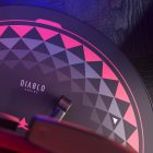 DIABLO Chairs csúszásgátló gamer székalátét, Fekete‑Piros