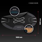 DIABLO Chairs csúszásgátló gamer székalátét, Fekete‑Fehér