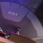 DIABLO Chairs csúszásgátló gamer székalátét, Fekete‑Fehér