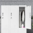 JAN NOWAK BARTEK 1 plus pléh öltözőszekrény lábakon, 2 rekeszes 292 × 1720 × 450, fehér