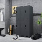 JAN NOWAK BARTEK 1 plus pléh öltözőszekrény lábakon, 2 rekeszes 292 × 1720 × 450, antracit