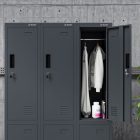 JAN NOWAK BARTEK 1 plus pléh öltözőszekrény lábakon, 2 rekeszes 292 × 1720 × 450, antracit