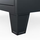 JAN NOWAK BARTEK 1 plus pléh öltözőszekrény lábakon, 2 rekeszes 292 × 1720 × 450, antracit