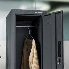 JAN NOWAK BARTEK 1 plus pléh öltözőszekrény lábakon, 2 rekeszes 292 × 1720 × 450, antracit