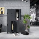 JAN NOWAK BARTEK 1 plus pléh öltözőszekrény lábakon, 2 rekeszes 292 × 1720 × 450, antracit