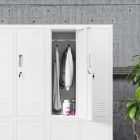 JAN NOWAK BARTEK 2 plus pléh öltözőszekrény lábakon, 4 rekeszes 559 × 1720 × 450, fehér