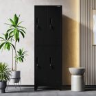 JAN NOWAK BARTEK 2 plus pléh öltözőszekrény lábakon, 4 rekeszes 559 × 1720 × 450, fekete