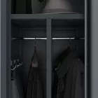 JAN NOWAK KACPER 1 Plus öltözőszekrény, 400 × 1800 × 500 mm, antracit