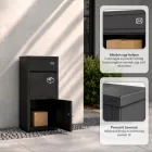 JAN NOWAK PAT kültéri fém csomagláda és postaláda, fekete