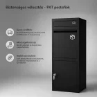 JAN NOWAK PAT kültéri fém csomagláda és postaláda, fekete